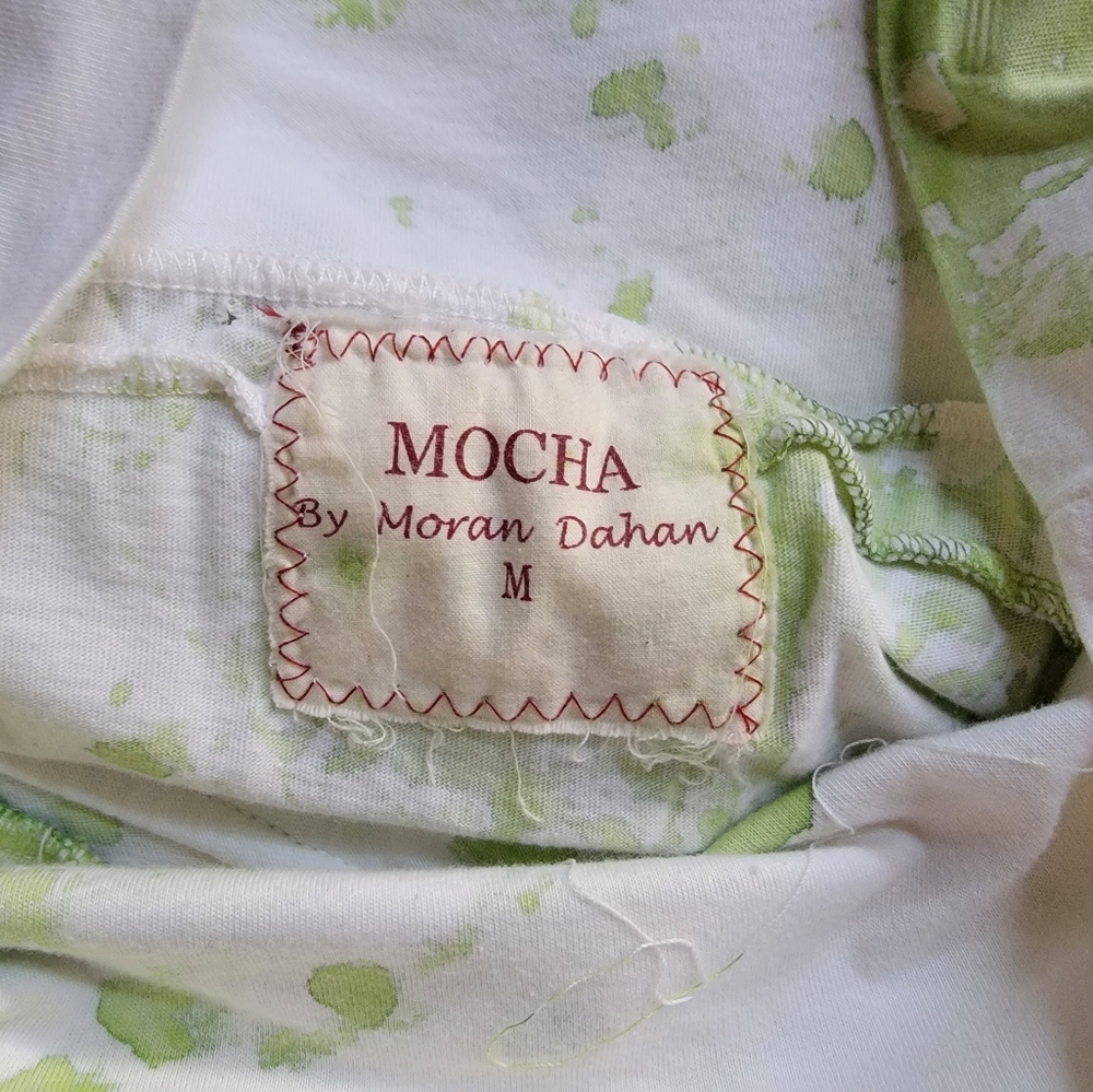 Chic Asymmetrical White and Green Skirt - Picture 6 of 6